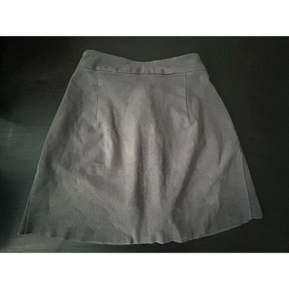 Aritzia Wilfred Free Nescher Faux Suede Vegan Grey Mini Skirt Xxs 2xs 00 - Picture 4 of 4